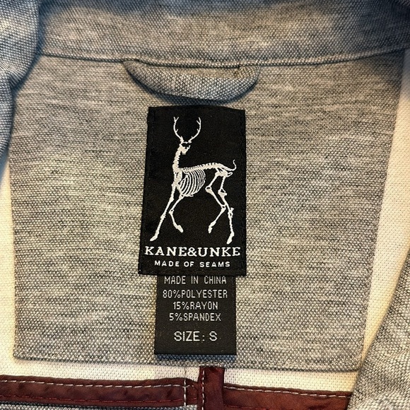 Men’s Kane & Unke Gray Light Knit Jacket Luxury Old Money GQ Statement Size S - Picture 15 of 16